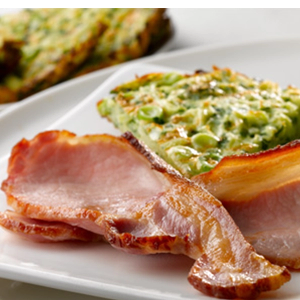 Crispy Rashers with Potato Cakes